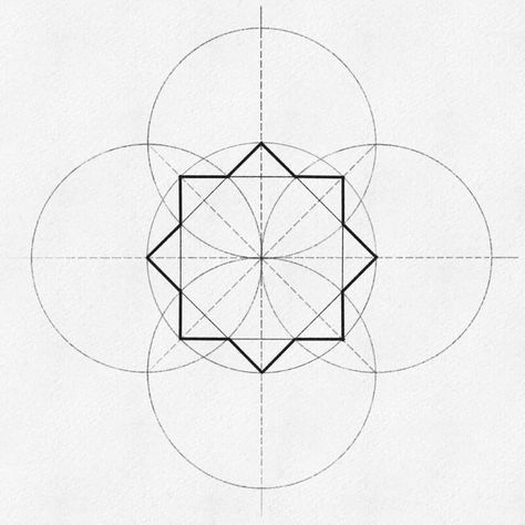 Geometric Formulas Shape, Descriptive Geometry Drawing, Complex Geometric Shapes, Geometry Figures, Islamic Geometric Design Step By Step, Crop Pics, Symmetry Drawing, Line Geometry, Islamic Geometry