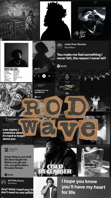 Rod Wave Lyrics Wallpaper, Rod Wave Wallpaper, Rod Wave Collage, Waves Lyrics, Dope Captions For Instagram, Waves Wallpaper Iphone, Waves Song, 3d Wallpaper Cute, Wave Wallpaper