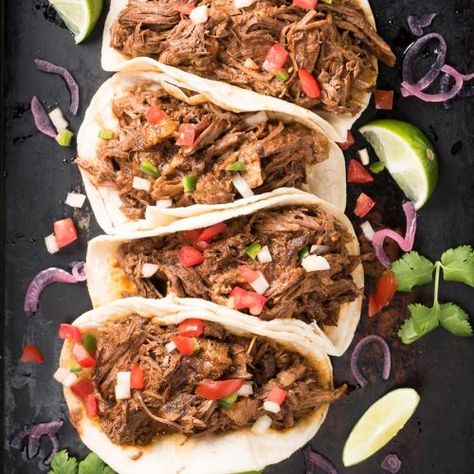 better than taqueria beef barbacoa - glebe kitchen Baria Taco Recipe, Crockpot Baria Tacos, Beef Barbacoa Burritos, Slow Cooker Barbacoa Tacos, Slow Cooker Mexican Shredded Beef (barbacoa), Beef Barbacoa, Slow Cooker Barbacoa, Mexican Shredded Beef, Honey Chipotle Chicken