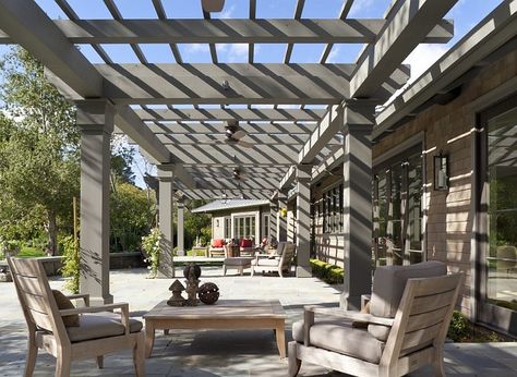 Benjamin Moore HC 167 Amherst Gray. Pergola Paint Color. Grey Pergola Paint Color. Benjamin Moore HC 167 Amherst Gray #BenjaminMooreHC167AmherstGray #Pergola #PaintColor #GreyPergola #GreyPaintColor Capomastro Group Grey Pergola Ideas, Pergola Paint Color Ideas, Painted Pergola Ideas, Pergola Colors, Gray Pergola, Painted Pergola, Pergola Details, Grey Pergola, Amherst Gray