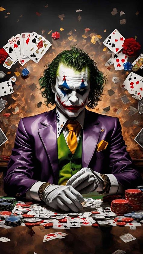 Joker Playing Poker iPhone Wallpaper 4K - iPhone Wallpapers Art Du Joker, Image Joker, Joker Photos, Joker Drawings, Whatsapp Wallpapers Hd, Joker Images, Joker Iphone Wallpaper, Joker Artwork, Joker Pics