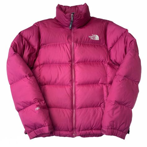 The North Face Puffa Jacket , Dark Pink , Size... - Depop Puffa Jacket, Pink North Face, Pink Jacket, North Face Women, Dark Pink, Sweatshirt Shirt, Jean Shirts, Casual Skirts, Dress With Sneakers