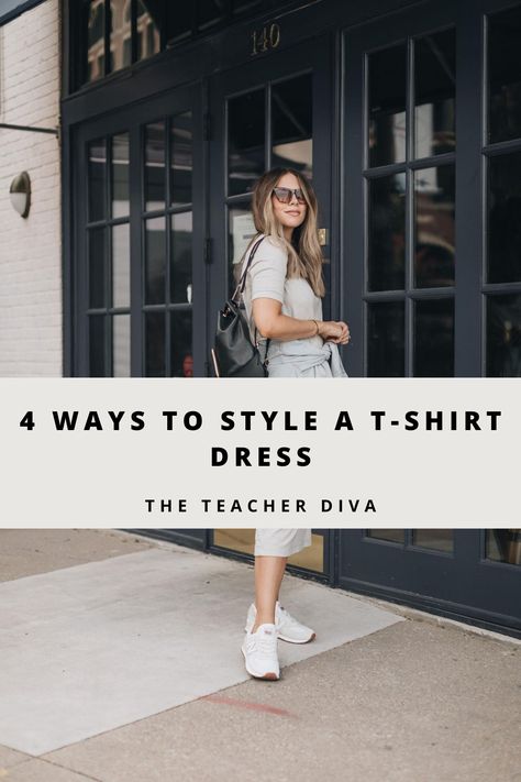 What Shoes To Wear With Shirt Dress, T Shirt Dress Styling, Style T Shirt Dress, Style A T Shirt, Colorful Summer Dresses, Dallas Fashion, Tee Shirt Dress, Shirt Dress Style, Spring Fashion Trends