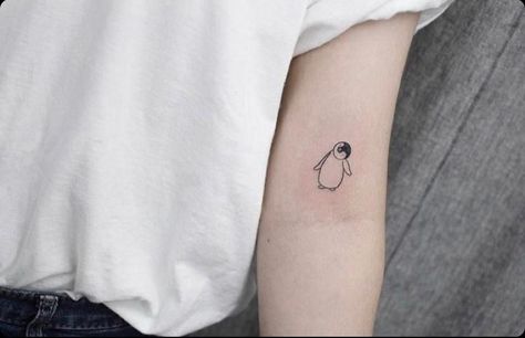 Pingu Tattoo, Small Penguin Tattoo, Simple Penguin Tattoo, Penguin Tattoos, Worst Tattoos, Mama Tattoo, Penguin Tattoo, Hippie Tattoo, Intense Emotions