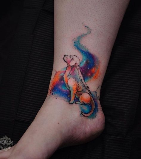 40+ Cute Dog Tattoo Ideas | Art and Design Dog Portrait Tattoo, Puppy Tattoo, Dog Tattoo Ideas, Dog Memorial Tattoos, Ankle Tattoos For Women, Kunst Tattoos, Paw Tattoo, Tattoo Master, Memorial Tattoos