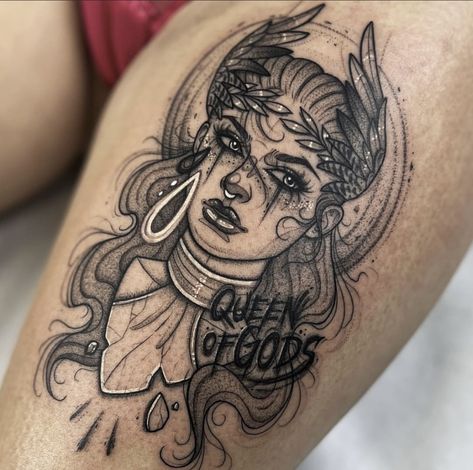 Hera Tattoo Goddesses, Hera Goddess Tattoo, Hera Tattoo, Lernaean Hydra, Hera Greek Goddess, Goddess Tattoos, Greek Goddess Tattoo, Hera Goddess, Night Tattoo