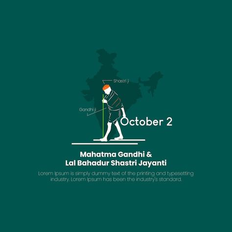 Gandhi Jayanti Creative Ads, Lal Bahadur Shastri Jayanti, Shastri Jayanti, 2 October Gandhi Jayanti, Lal Bahadur Shastri, 2nd October, International Youth Day, Education Poster Design, 2 October