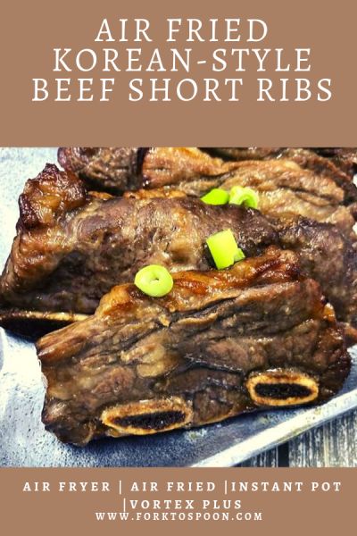 Air Fryer, Korean-Style Beef Short Ribs Korean Style Beef, Cooking Short Ribs, Korean Short Ribs, Boneless Short Ribs, Boneless Beef Short Ribs, Beef Short Rib Recipes, Short Ribs Recipe, How To Cook Beef, Air Fryer Dinner Recipes