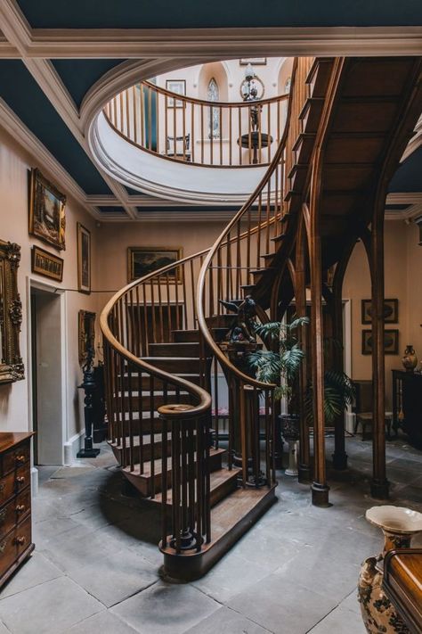 A magnificent Cumbrian hall with a spectacular central staircase - Country Life Central Staircase, Hall House, Events Business, Equestrian Facilities, Thatched Cottage, Bedroom Red, Planning Permission, Luxury Holidays, Holiday Cottage