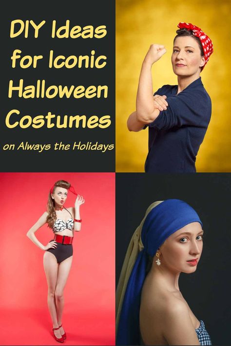 Want to dress up in an iconic Halloween costume this year? Head to Always the Holidays for our list of classic Halloween costumes! #ClassicCostumes #HalloweenCostumesDIY Gloria Steinem Halloween Costume, Famous American Dress Up Day, Trending Costumes 2023, Woman's Costume Ideas, Funny Easy Halloween Costumes For Women, Iconic Costume Ideas Women, Famous Characters Costumes Women, Creative Women Costumes, Historical Figure Dress Up Day