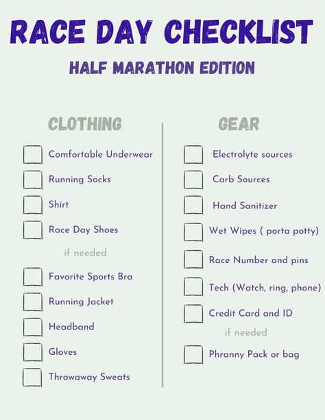 Half Marathon Packing List, First Half Marathon, Prep For Half Marathon, Race Day Food, How To Prepare For A Marathon, Half Marathon Prep, Half Marathon Quotes, How To Prepare For A Half Marathon, Half Marathon Prep Race Day