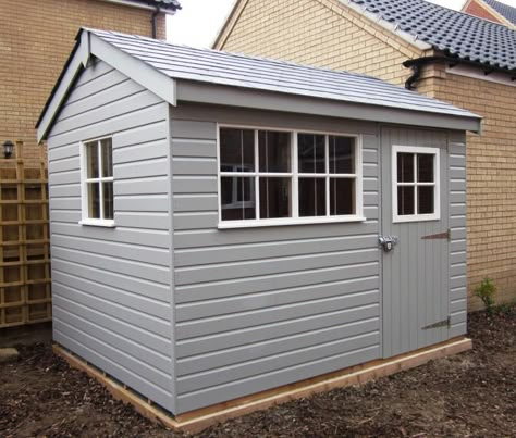 Our customer was looking for a relatively small size garden shed to use as a… Painted Garden Sheds, Small Shed Plans, Painted Shed, Cheap Sheds, Small Sheds, Shed Colours, Shed Plan, Wooden Sheds, Outdoor Sheds