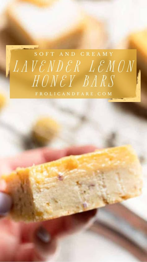 Lemon Lavender Shortbread, Honey Lavender Pie, Iced Lemon Lavender Shortbread Cookies, Honey Lavender Dessert, Honey Lavender Cheesecake, Lavender Blondies, Ube Shortbread, Recipes Using Lavender, Summer Baked Goods