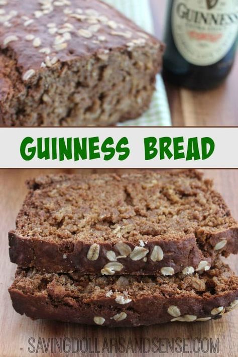 Guinness Soda Bread, Guinness Bread Recipes, Guiness Bread, Irish Breads, Guinness Bread, Guinness Recipes, Irish Desserts Traditional, Irish Brown Bread, Brown Bread Recipe