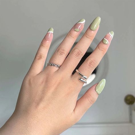 Matcha Nail Art, Matcha Latte Nails, Matcha Nails, Latte Nails, Mango Matcha, Best Matcha, Popular Nail Art, Green Polish, Latest Nail Trends