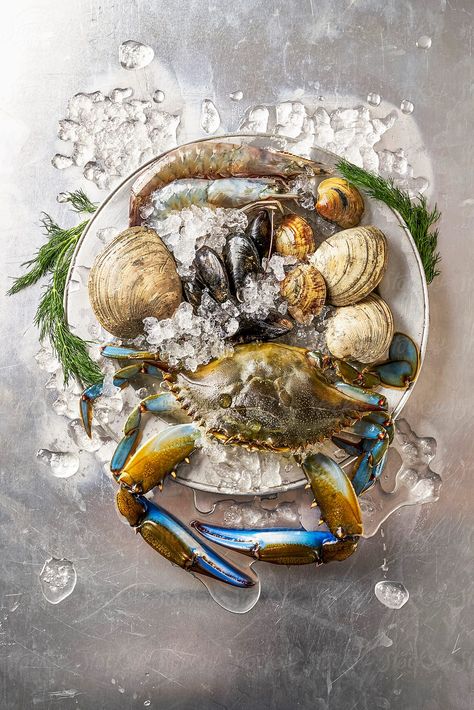 Turkish Seafood, Fresh Seafood Photography, Fish Food Photography, Seafood Photography, Food Photography Cake, Craft Fish, Crab Food, Professional Food Photography, Crab Recipes