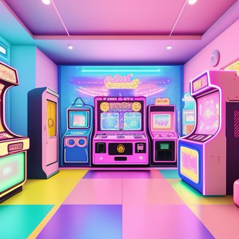 Places Drawing, Neon Arcade, Arcade Party, Wallpaper Powerpoint, Nice Tattoos, Background Drawing, Concession Stand, Set Designs, Retro Arcade