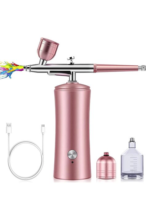 CCDobbs Cordless Nail Airbrush Machine, Airbrush Kit with Compressor, Portable Airbrush for Make-up, Hairdressing, Nail Art, Model Painting, Cake Decoration Nail Airbrush, Painting Cake, Airbrush Machine, Makeup You Need, Model Painting, Facial Spa, Airbrush Makeup, Brush Kit, Art Tools