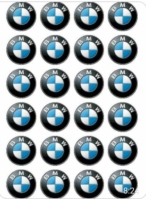 Bmw Cake, Car Cake Toppers, Motos Bmw, Doll Miniatures, Paper Logo, Personalised Gifts Diy, Logo Car, Edible Cupcake Toppers, Birthday Cake Topper Printable