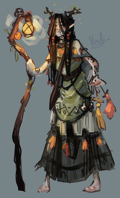 Dnd Witch Outfit, Witches Character Design, Druid Clothing Dnd, D D Character, Bog Witch Cosplay, Dnd Feywild Art, Firbolg Dnd Druid Female, Dnd Outfits Inspiration Druid, Bog Witch Character Design