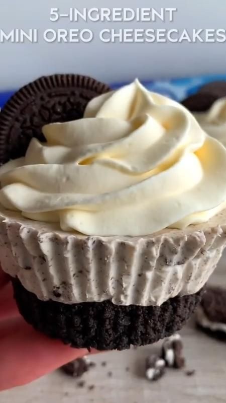 Pumpkin Cheesecake Mini, Baking Recipes Desserts, Mini Oreo Cheesecake, Cheesecake Mini, Desserts Easy, Easy Baking Recipes Desserts, Tasty Baking, Oreo Cheesecake, Healthy Sweets Recipes