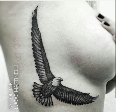 Eagle Stomach Tattoo For Women, Eagle Tattoo For Women On Back, Eagle Back Tattoo For Women, Country Style Tattoo For Women, Eagle Thigh Tattoo For Women, Eagle Rib Tattoo, Bald Eagle Tattoo For Women Feminine, Feminine Eagle Tattoo, Eagle Tattoo For Women