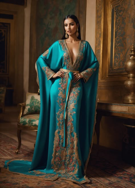 Kaftan Aesthetic, Moroccan Dress Modern, Moroccan Kaftan Dress, Royal Clothes, Moroccan Dress, Egyptian Culture, Abaya Designs, Classy Dress Outfits, Abayas Fashion