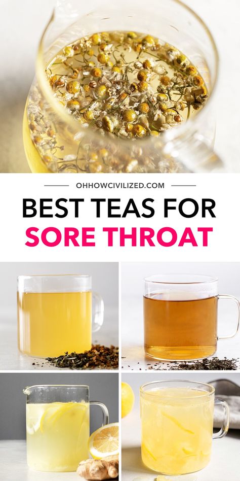 Best Teas for a Sore Throat Teas For Sore Throat, Tea For Sore Throat, Drinks For Sore Throat, Good For Sore Throat, Tea For Cough, Throat Tea, Sore Throat Tea, For Sore Throat, Sore Throat Remedies