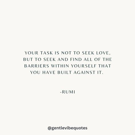 Your task is not to seek love, but to allow yourself to accept it. 💜 Happiness Affirmations, Affirmations Mindset, Inspirational Love, Uplifting Thoughts, Vibe Quote, Quotes On Instagram, Inspirational Quotes About Love, Thoughts Quotes, Writing A Book