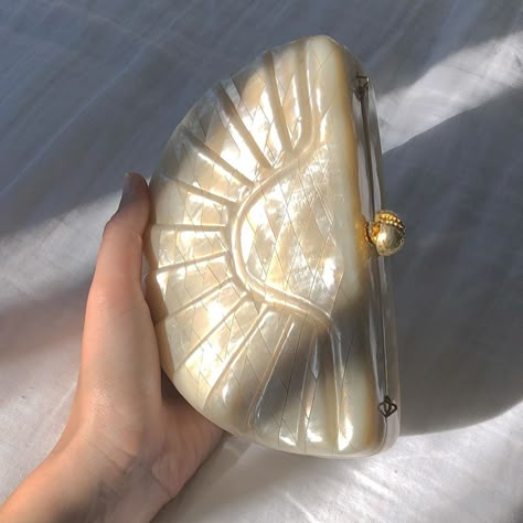 Lucia Zolea on Instagram: “Mother of pearl Inlay 🐚” Mermaid Aesthetic, Mother Of Pearl Inlay, Pearl Inlay, Pretty Bags, Cute Bags, Look Fashion, Mother Of Pearl, Cuff Bracelets, Jewelry Accessories