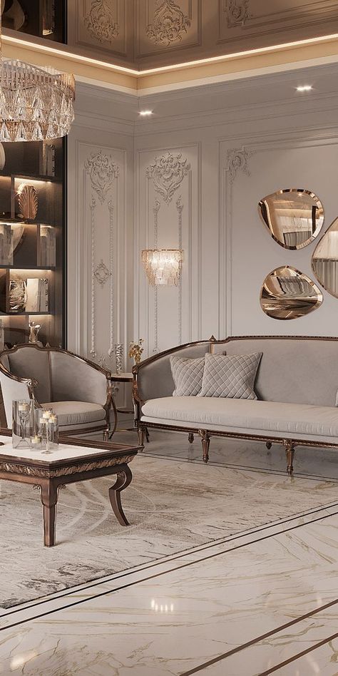 Neo Classic Interior Design Luxury, Neo Classical Living Room, Taupe Room, Neo Classic Living Room, Neo Classical Interiors, Classic Interior Design Living Room, Neo Classic Design, Classic Interior Design Luxury, Classic Living Room Design