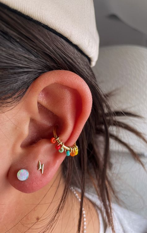 Hoops For Conch Piercing, Unique Conch Jewelry, Conch Jewelry Hoop, Conch Hoop Piercing, Orbital Piercing Conch, Conch Piercing Hoop, Double Conch Piercing, Conch Ear Piercing, Piercings Ear Conch