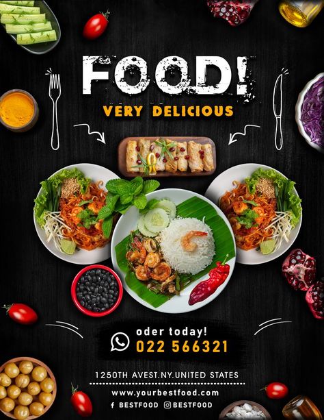 This FLYER is especially for Food Related companies or restaurants, hotels, Coffee shops, Fast Food, etc. All types of Food or other Restaurant related organization Food Sale Flyer, Food Flyer, Free Psd Flyer, Sale Flyer, Graphic Design Services, Food Service, Free Psd, Flyer Template, Flyer Design