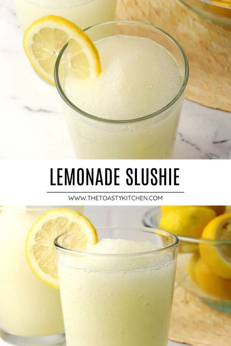 There's nothing more refreshing than a batch of lemonade slushies! These icy treats are perfect for the beach, sitting on the porch on a hot summer day, or for your next summer party. Icy Recipes, Lemonade Ideas, Lemonade Slushie Recipe, Lemonade Slushie, Summer Vegetable Recipes, Lemonade Slush, Sitting On The Porch, Summer Fruit Recipes, Lemonade Slushies