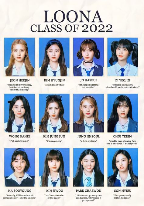 Loona Names, Blockberry Creative, Money Isn't Everything, Moorim School, Sparkly Eyes, Glowing Face, Yearbook Photos, Id Photo, School Yearbook