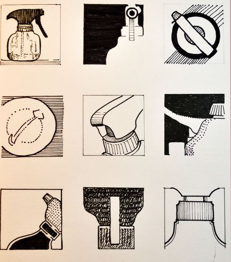 multiple views of an object: line quality and shading Portfolio sheet of squares showing line tone and texture. Various media One Day High School Art Lessons, Sketchbook Assignments, Ordinary Extraordinary, Classe D'art, High School Art Lessons, High School Art Projects, 8th Grade Art, Friend Photography, 6th Grade Art