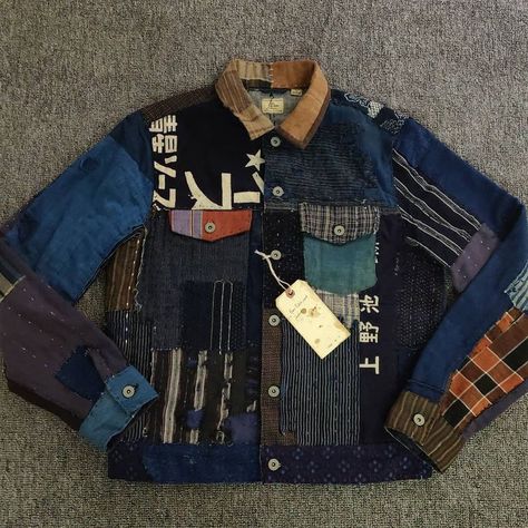 Men’s Upcycled Fashion, Boro Denim Jacket, Boro Jacket, Boro Patchwork, Patchwork Jean Jacket, Denim Varsity Jacket, Denim Patchwork Jacket, Ripped Jacket, Reconstructed Clothing