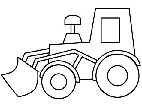 Construction Coloring Pages - Best Coloring Pages For Kids Tractor Coloring Pages, Train Coloring Pages, Transportation Theme, Construction Vehicle, Cars Coloring Pages, Construction Theme, Construction Birthday, Easy Coloring Pages, Boy Quilts