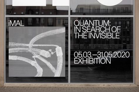 Window Display Design, Geometric Symbols, Window Graphics, Art Centre, Grid System, Brussels Belgium, Signage Design, Exhibition Space, Display Design