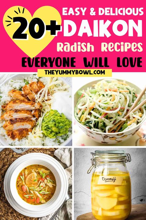 Radish Tops Recipes, Radish Leaves Recipe, Daikon Radish Recipes, Daikon Recipe, Tofu Sandwich, Daikon Radish, Korean Side Dishes, Radish Recipes, Pickled Veggies