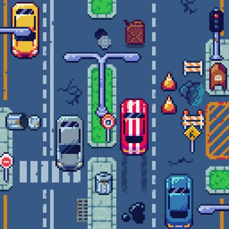 Racing game pixel art asset pack - Release Announcements ... Car Pixel Art, Top Down Pixel Art, 2d Pixel Art, Game Pixel Art, Pixel Illustration, Pixel Car, Indie Game Art, Bus Games, Car Game