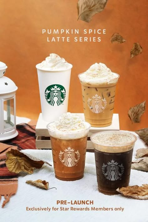 Starbucks Packaging, Drinks Photoshoot, Pumpkin Spice Starbucks, Pumpkin Spice Latte Starbucks, Starbucks Malaysia, Starbucks Latte, Starbucks Pumpkin Spice Latte, Starbucks Advertising, Coffee Market