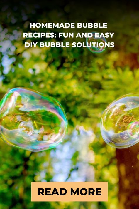 [object Object] Bubble Recipes, Bubble Solution Recipe, Giant Bubble Recipe, Bubble Recipe, Homemade Bubbles, Giant Bubbles, Colored Bubbles, Hobby Gifts, Liquid Dish Soap