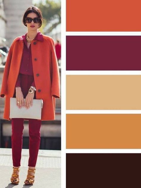 Colour Combinations Fashion, Color Combos Outfit, Color Blocking Outfits, Color Combinations For Clothes, Fall Color Palette, Fashion Autumn, Color Balance, Color Pairing, Red Pants