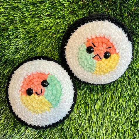 Sushi roll crochet amigurumi plush Crochet toys free patterns easy #crochettoysfreepatternseasy #crochet #crochettoy #crochetpattern #crochetpatterns 4.596 Crochet Sushi Roll, Crochet Sushi Free Pattern, Sushi Amigurumi Free Pattern, Sushi Crochet Pattern Free, Crochet Sushi Pattern Free, Sushi Crochet Pattern, Sushi Crochet, Crochet Sushi, Toys Quotes