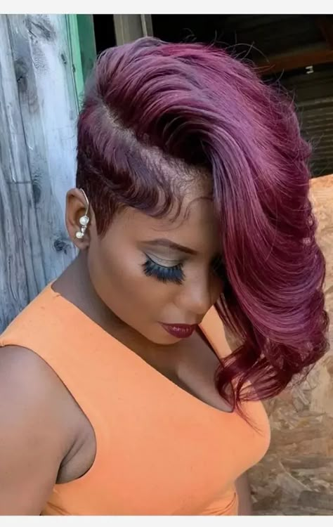 Short Weave Hairstyles, Cute Bob Hairstyles, Black Hair Short Cuts, Tan Skin Blonde Hair, Shaved Side Hairstyles, Quick Weave Hairstyles, Short Sassy Hair, Side Hairstyles, Mohawk Hairstyles