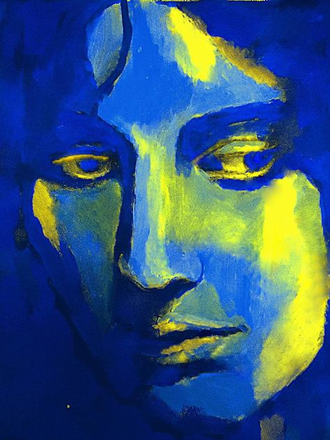 "Profound thinking" Tacca Chantrieri, Helena Wierzbicki, Story Artwork, Abstract Portraiture, Abstract Portrait Painting, Portraiture Art, Artwork Abstract, Oil Pastel Art, Fauvism