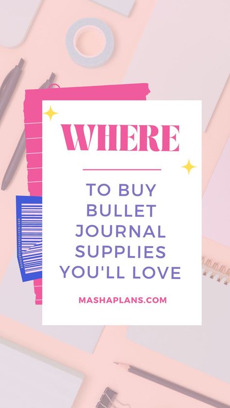 If you're just starting out with Bullet Journaling, it can be hard to know where to find the right supplies. But don't worry, I've got you covered! Here's a list of my favorite places to buy bullet journal supplies. Happy shopping! Bullet Journal Supplies, Journal Supplies, Journal Stationery, Bullet Journaling, Product Reviews, Don't Worry, No Worries, Happy Shopping, Favorite Places