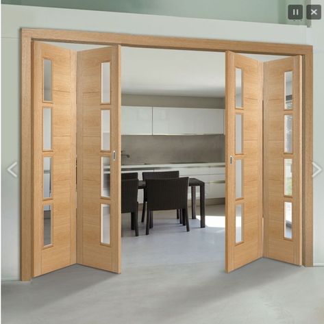 Pintu Interior, Internal Folding Doors, Folding Doors Interior, Cozy Window Seat, Partition Door, Room Divider Doors, Folding Door, Casa Country, Door Design Modern