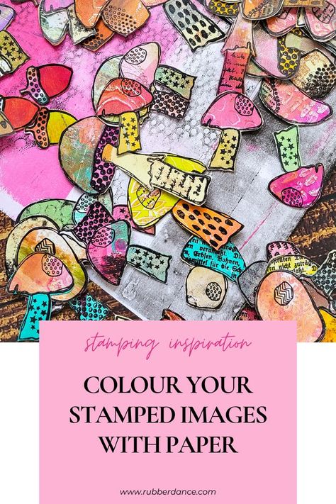 Create stunning paper collages with this fun and easy tutorial on making DIY collage fodder from gelli prints and stamps. Gloomy Sunday, Collage Fodder, Diy Collage, Paper Collages, Mushroom Crafts, Gelli Prints, Collage Diy, Mixed Media Crafts, Paper Collage Art